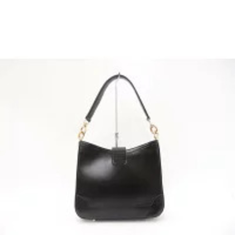 Celine Bag Black Hobo Leather Black